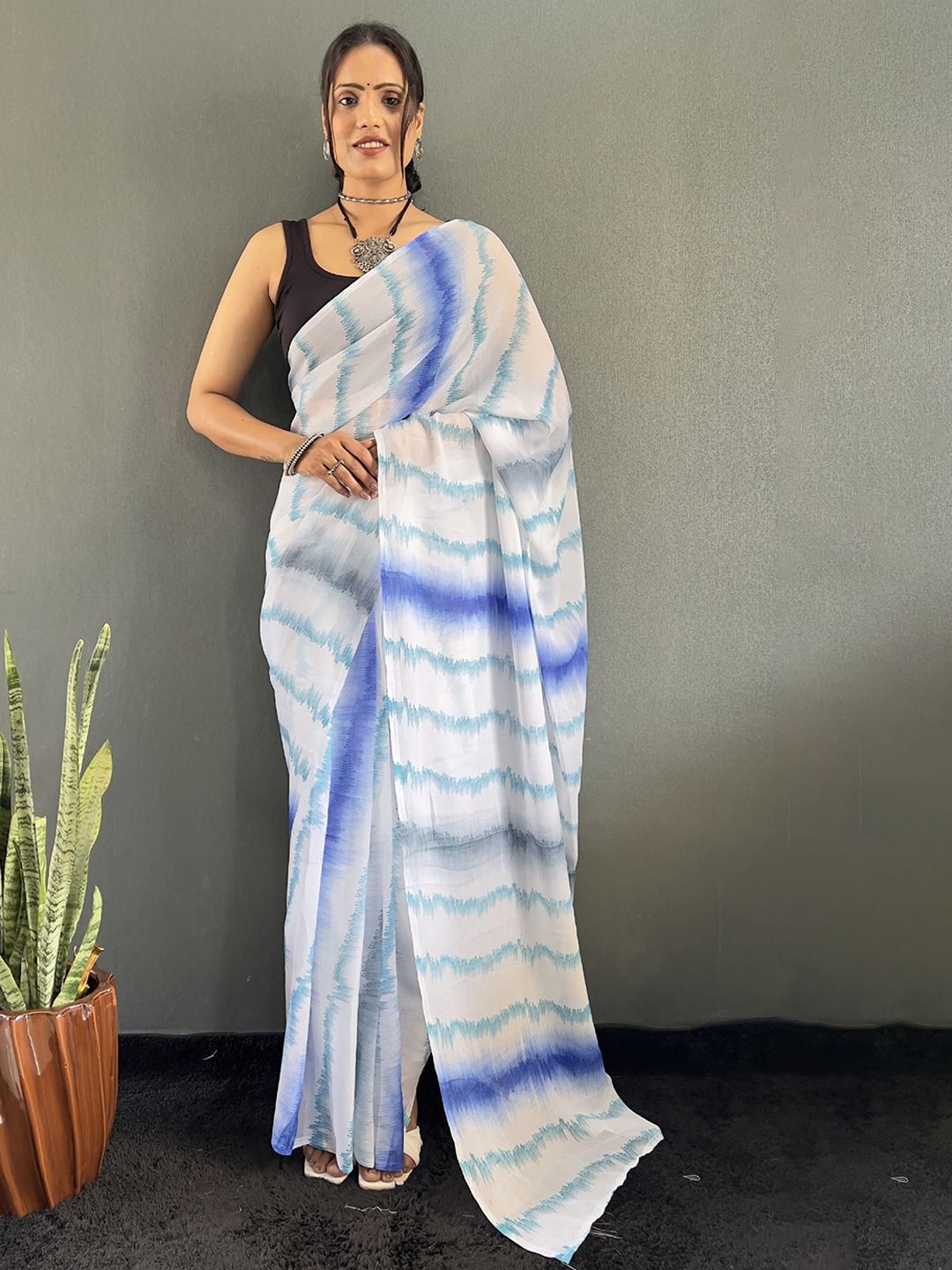 Mitera Tie and Dye Pure Georgette Saree-picture-14