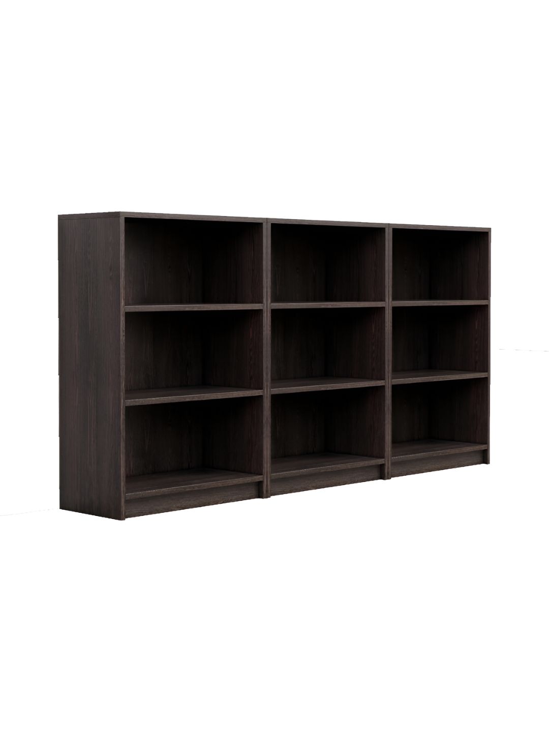 HEXA RED Brown 3 Tier Wooden BookShelf