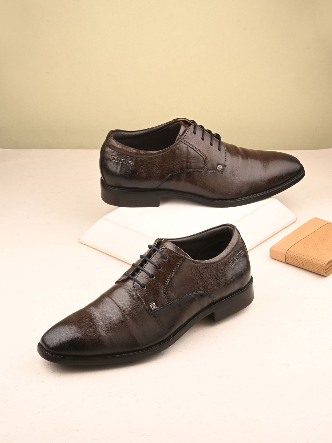 Valentino Men Leather Formal Derbys Shoes-image-19