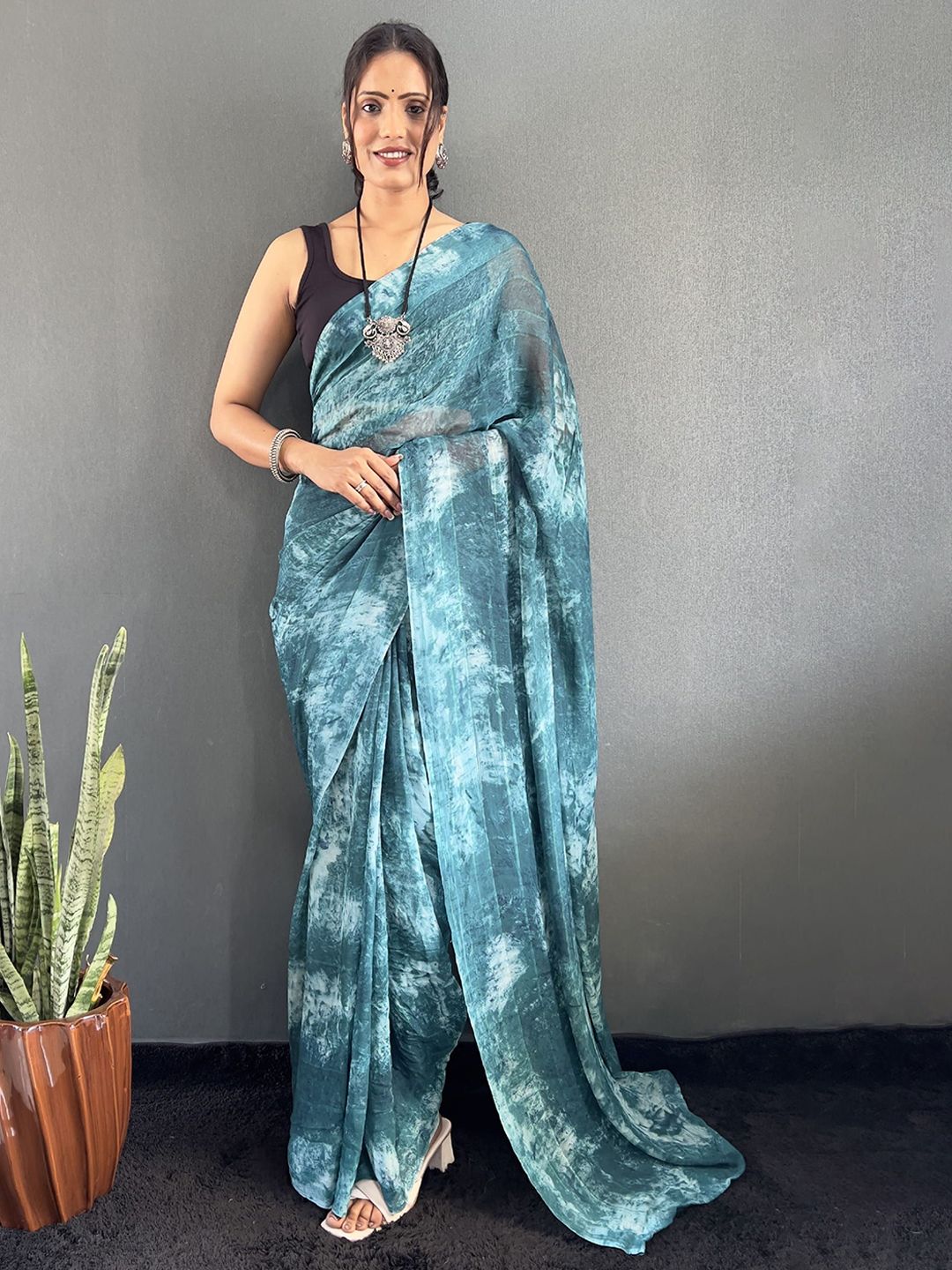 Mitera Tie and Dye Pure Georgette Saree-picture-18
