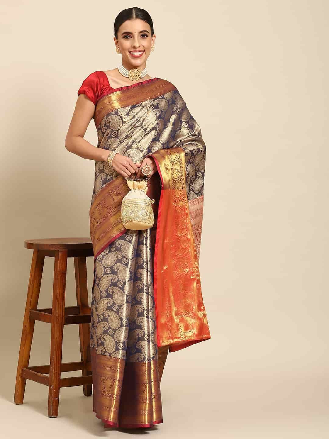 DIVASTRI Woven Design Zari Banarasi Saree-picture-28