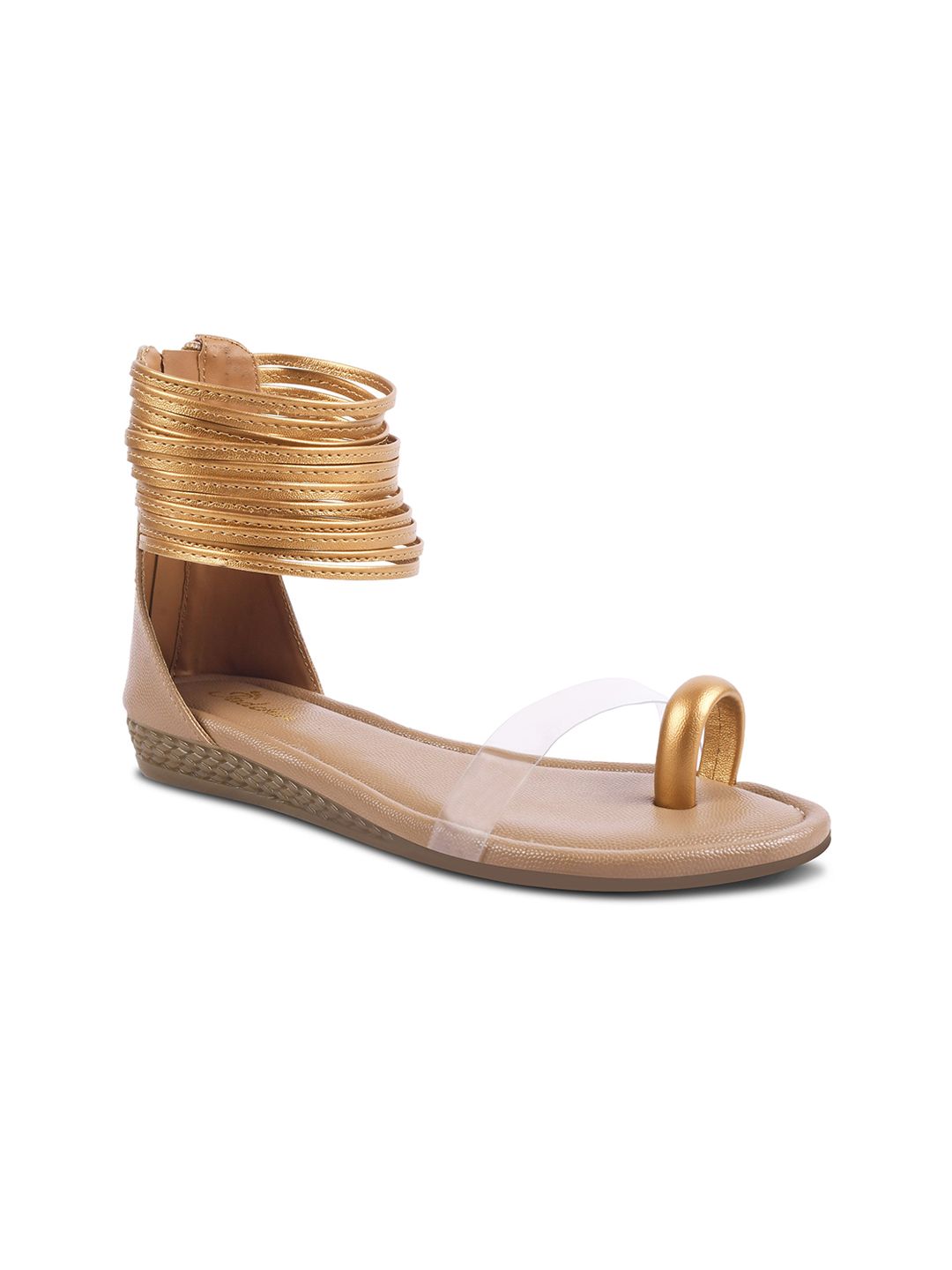 Padchin Women Striped Party Gladiators Flats-picture-39