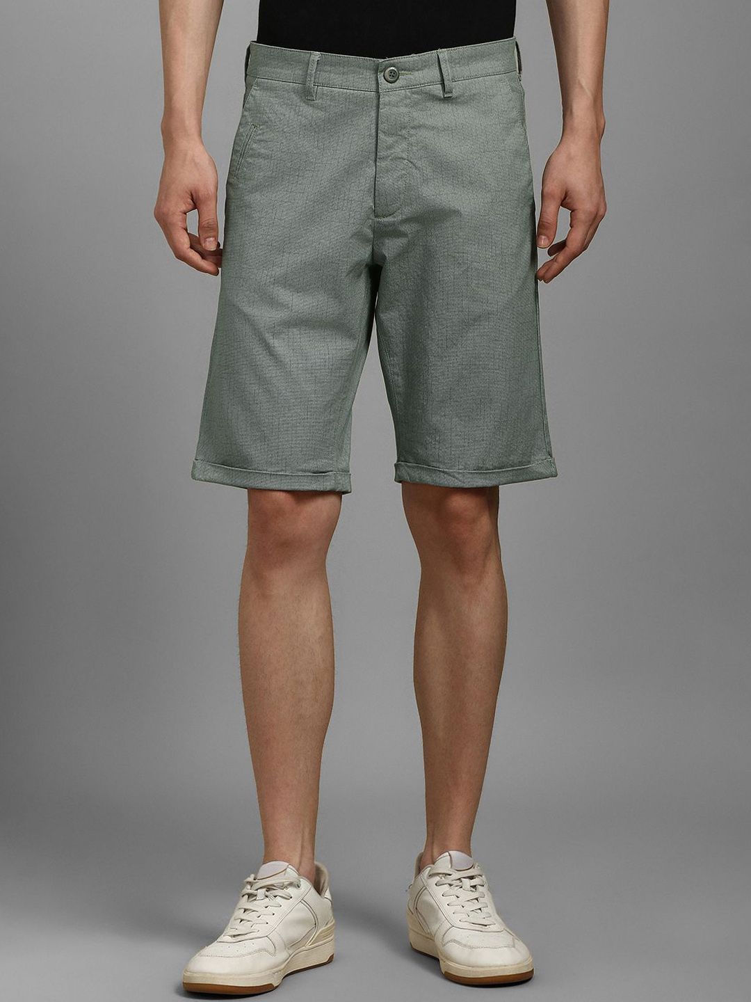 Louis Philippe Sport Men Solid Printed Slim Fit Shorts-picture-18