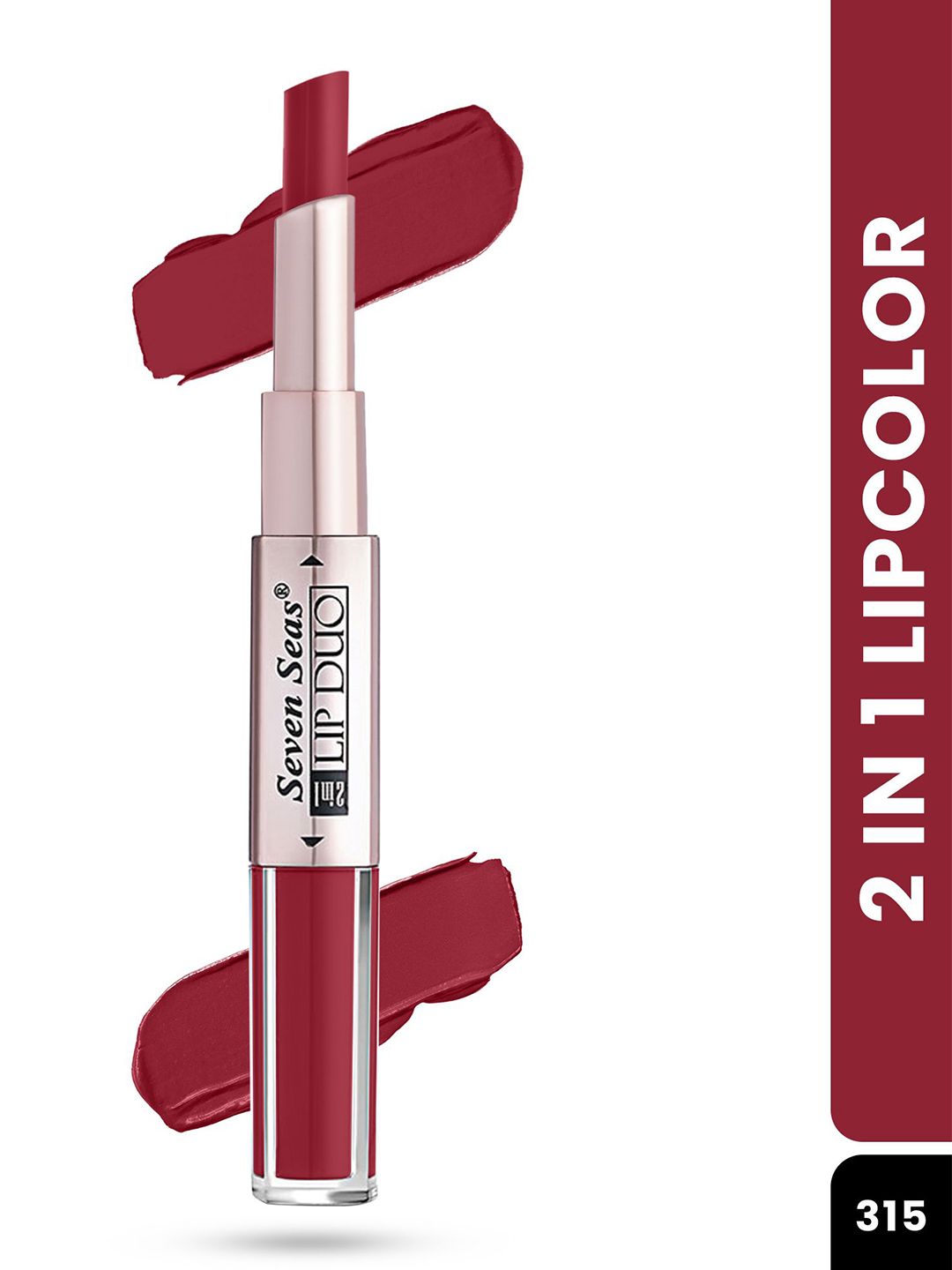 Seven Seas 2 In 1 Lip Duo Matte & Liquid Lipstick - 7 g - Shade - 315-picture-14