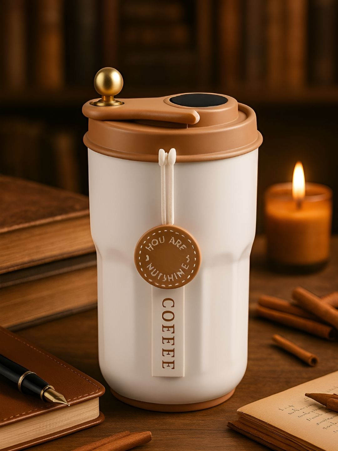 Myntra Elegant Homes Brown Single Stainless Steel Solid Double Wall Vacuum Water Bottle