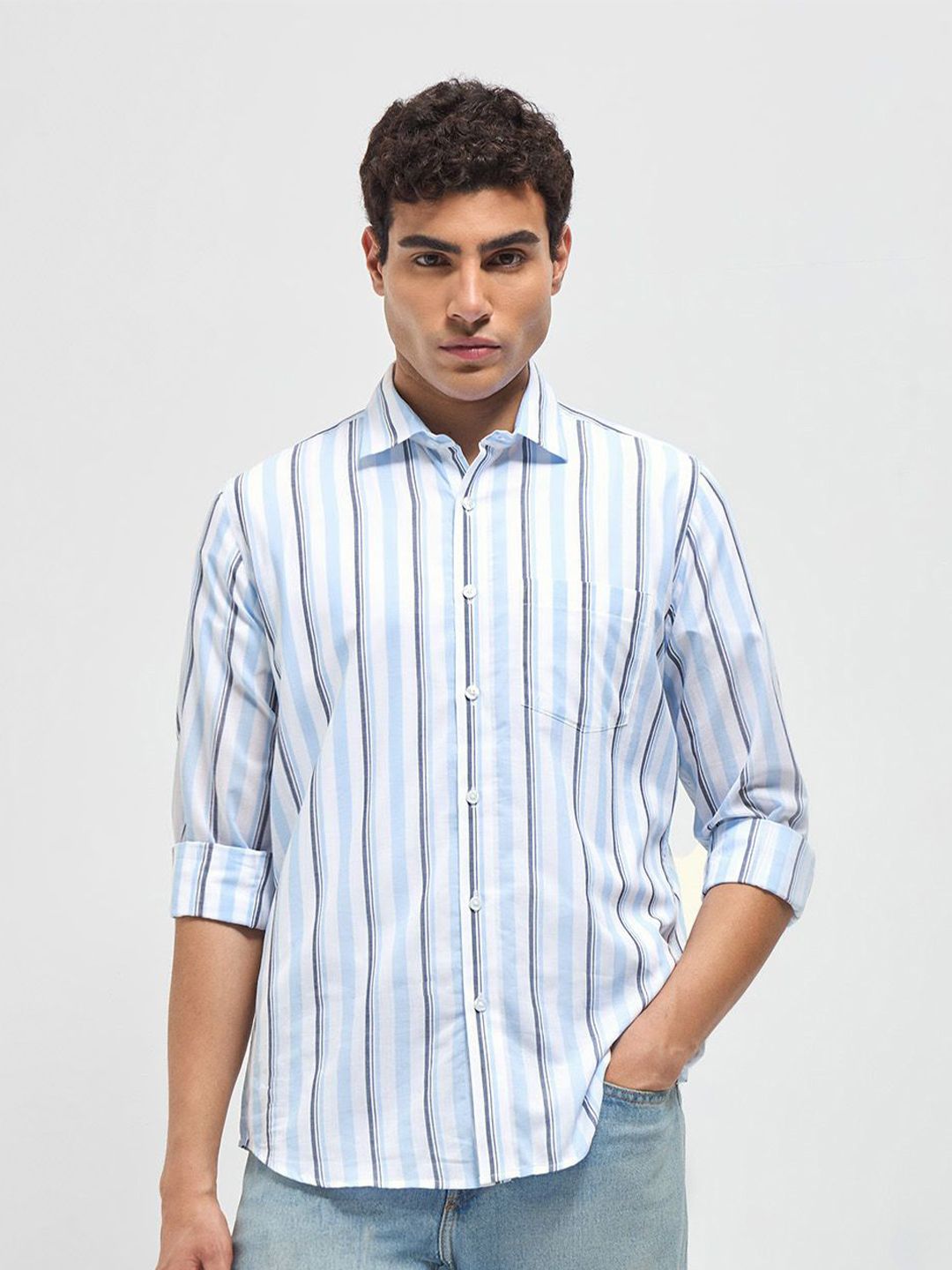 DON VINO Men Slim Fit Multi Stripes Striped Casual Shirt-picture-27