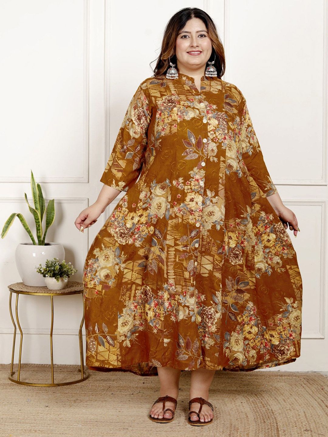 Swasti Ethnic Motifs Print Maxi Dress-picture-15