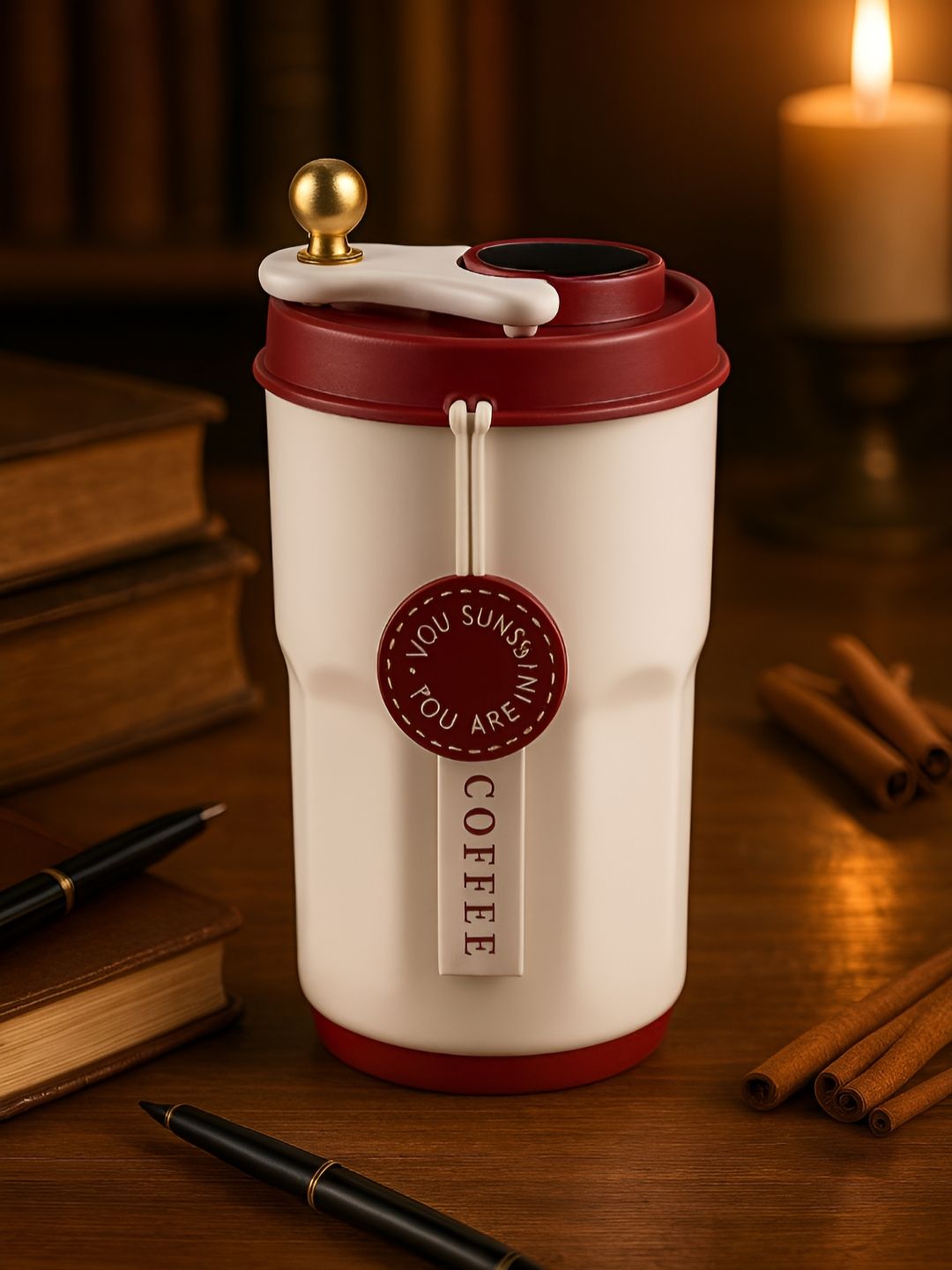 Myntra Elegant Homes Red Stainless Steel Double Wall Vacuum Water Bottle