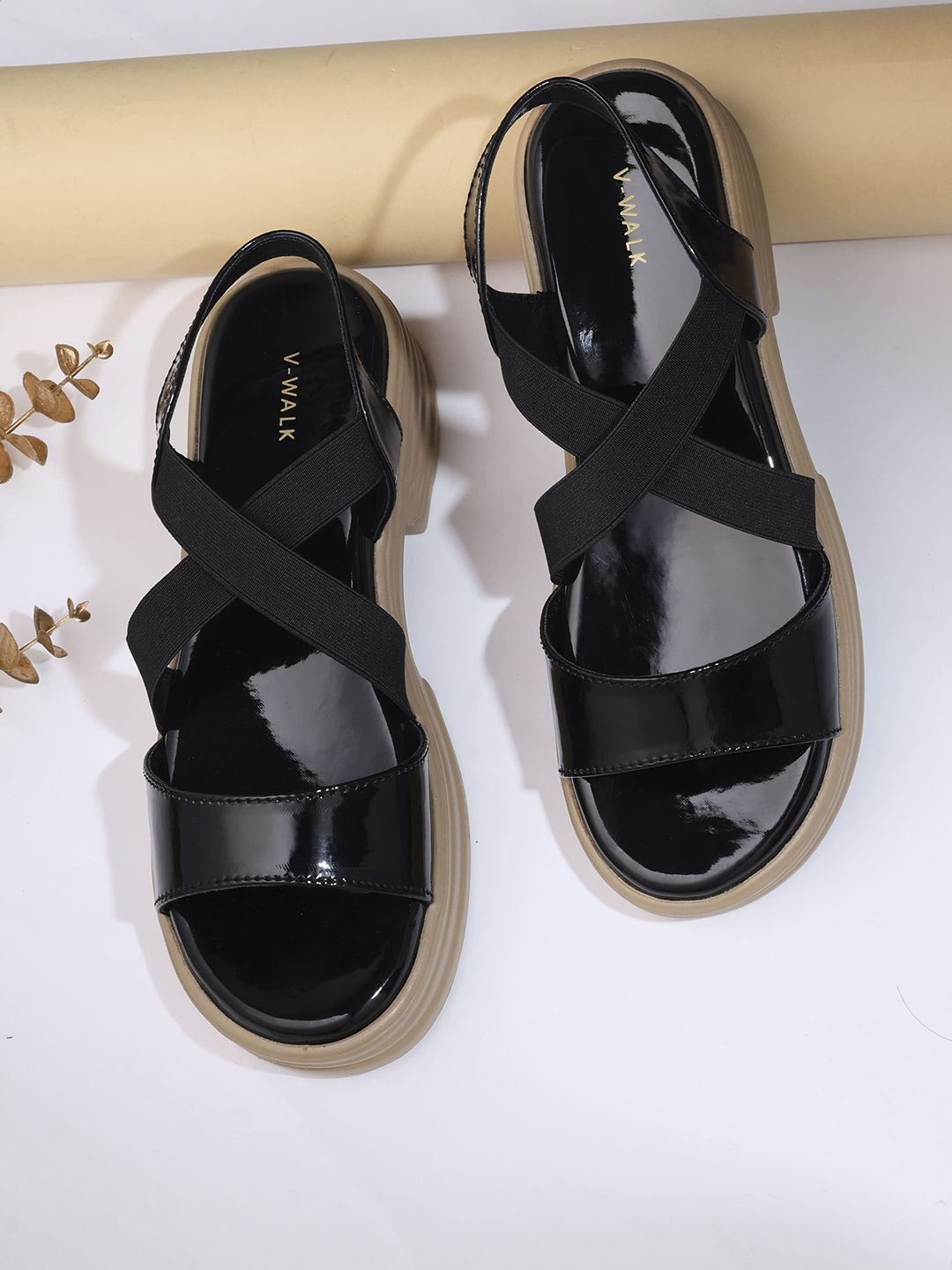 V-WALK Women Open Toe Flats-picture-10