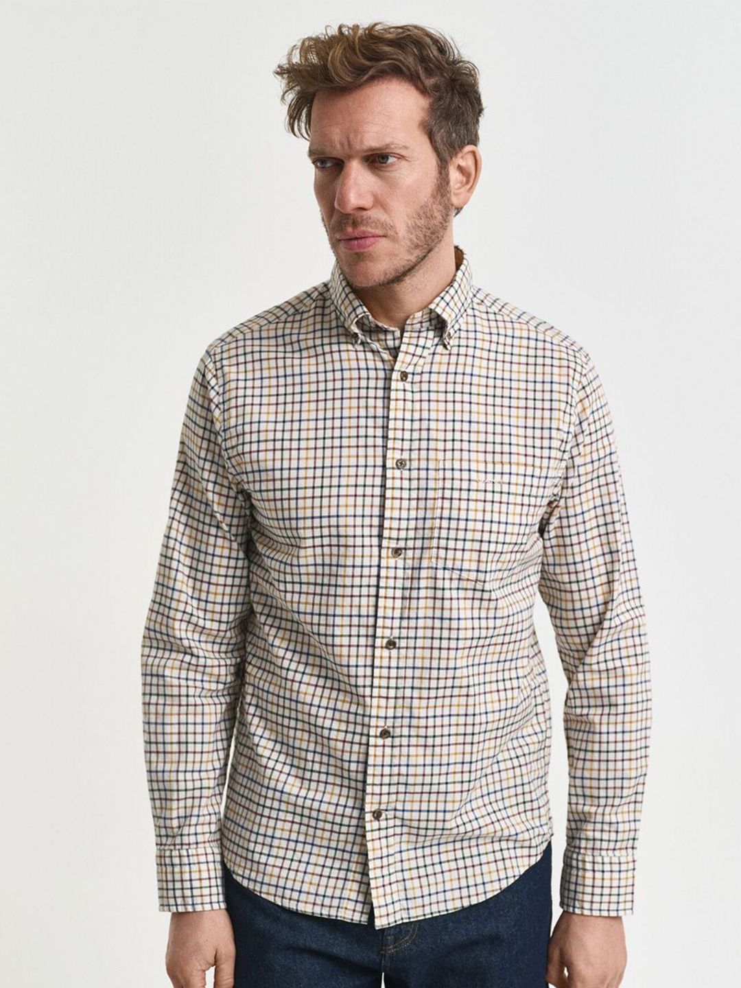 GANT Checked Button-Down Collar Cotton Shirt-picture-29