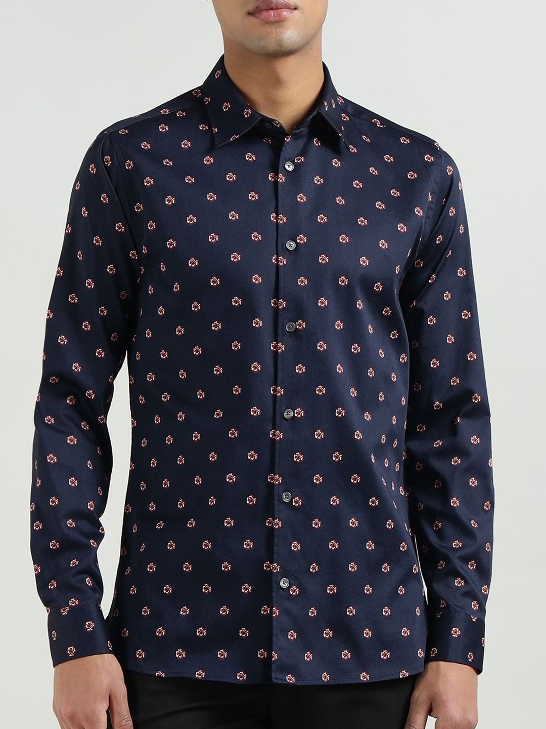 Ted Baker Slim Fit Floral Printed Long Sleeves Formal Shirt-image-29