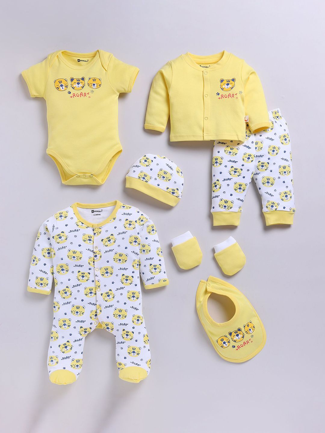 MooNKids Infants Printed Cotton Baby Apparel Gift Set