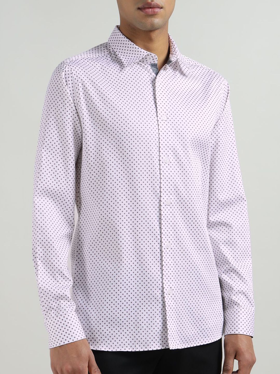 Ted Baker Men Micro Ditsy Printed Spread Collar Formal Shirt-image-10
