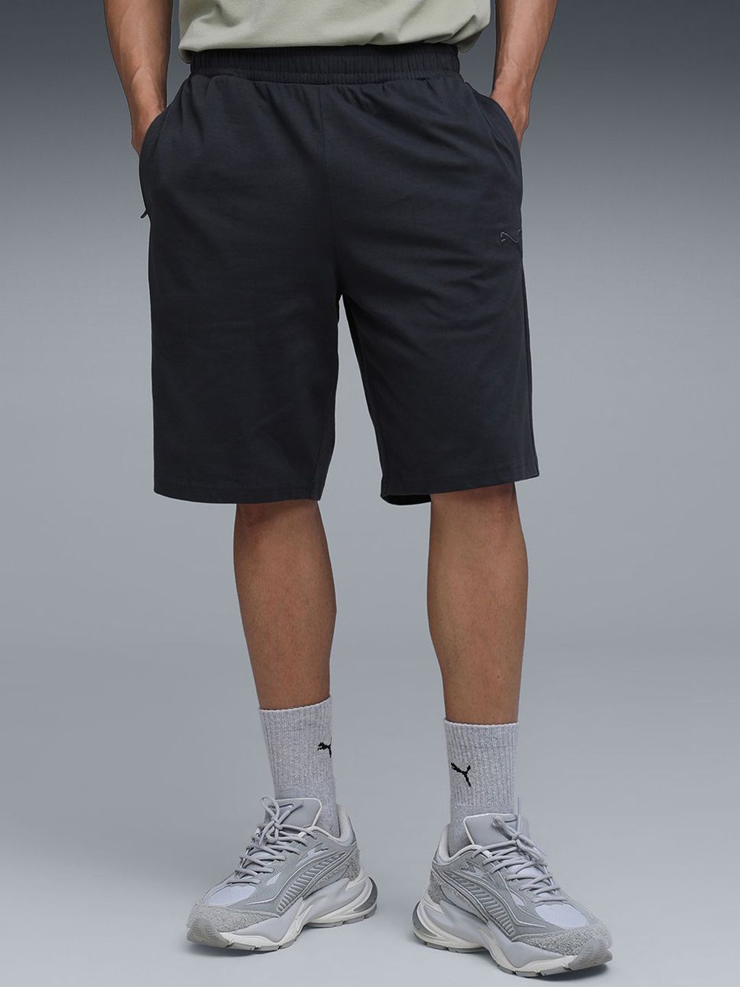 Puma Men's Essential Comfort Zippered Jersey Shorts-picture-14