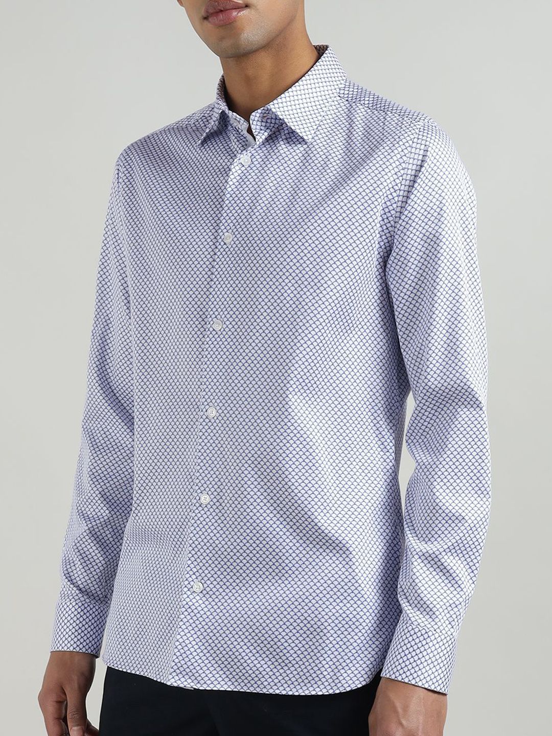 Ted Baker Slim Fit Geometric Printed Long Sleeves Formal Shirt-image-28