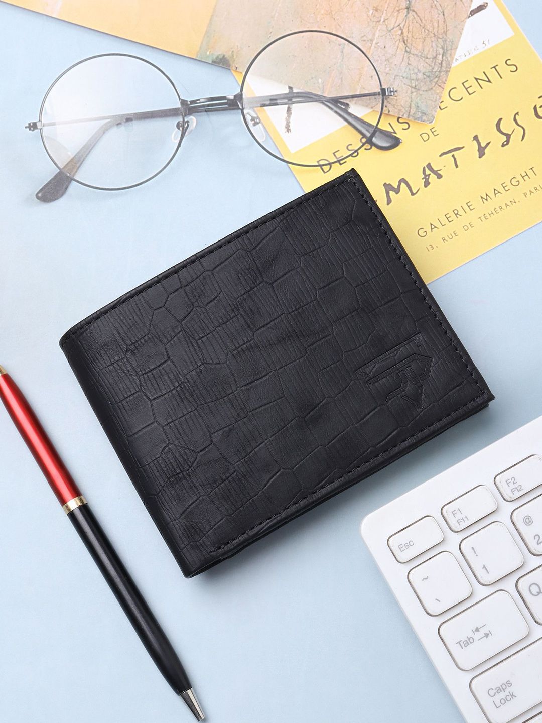 JND Men Textured Short Two Fold Wallet-image-4