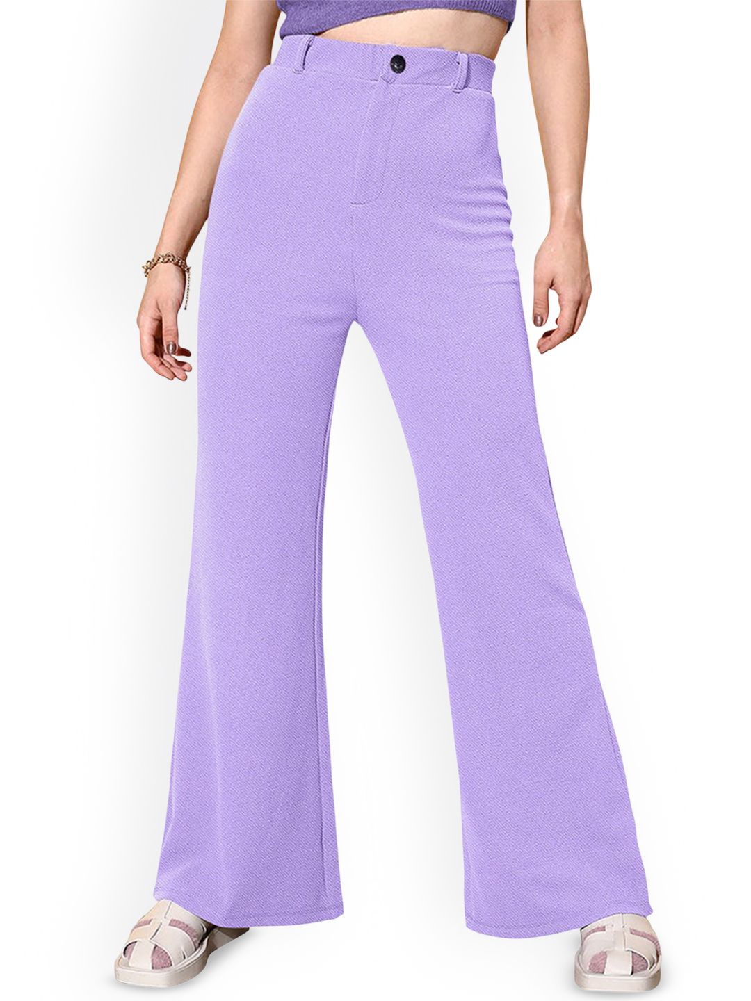 DressBerry Women Relaxed Straight Leg Loose Fit Wrinkle Free Bootcut Trousers-picture-15