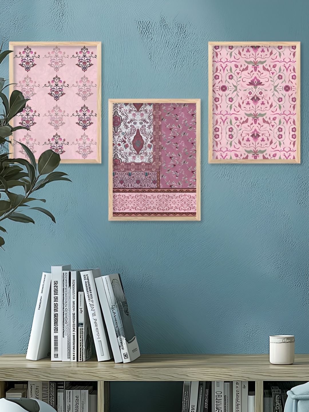 Kotart Pink & White 3 Pieces Wooden Modern Wall Arts-picture-10