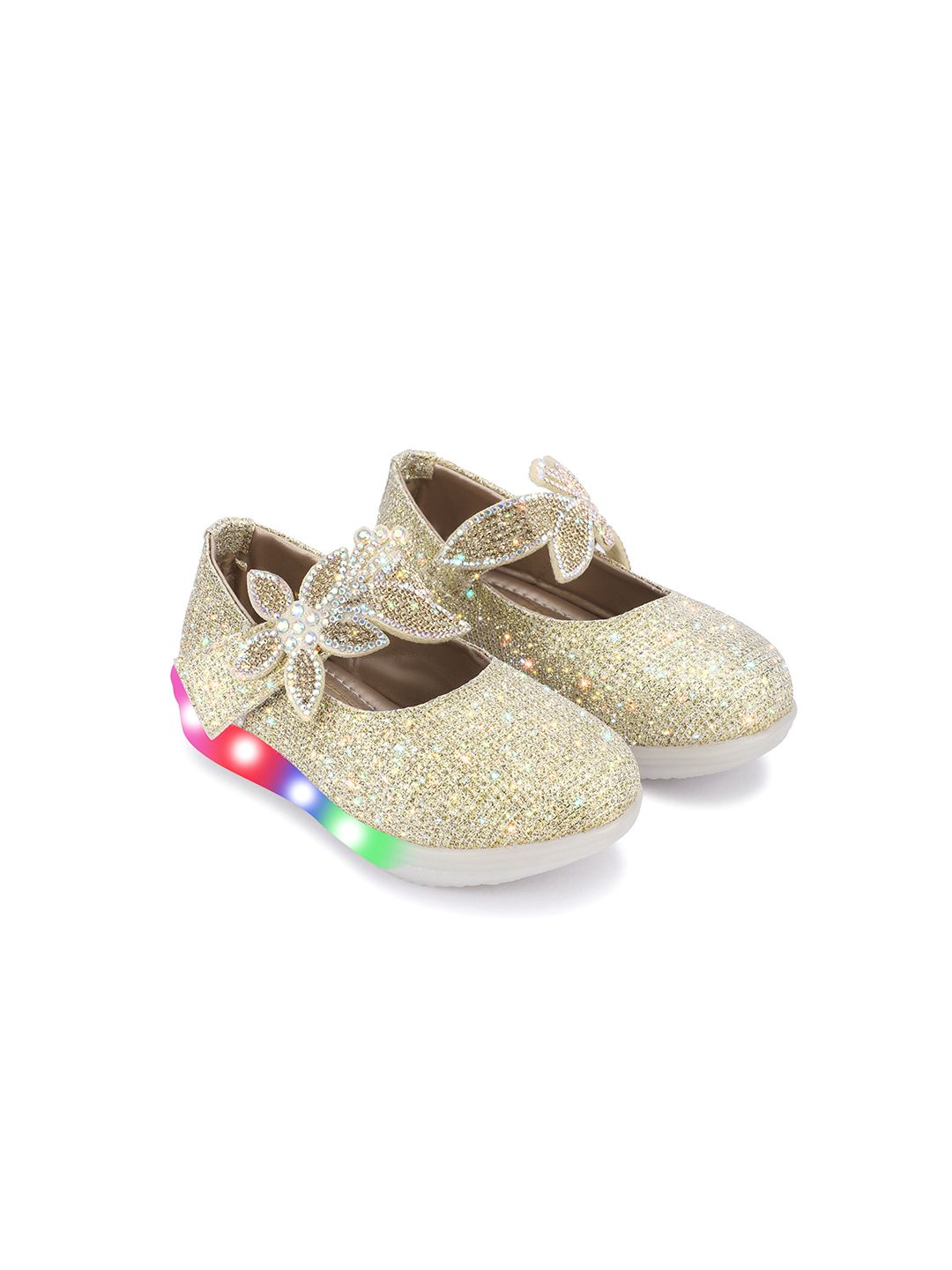 HOOH Now Comfort in Fashion Girls Embellished Velcro Mary Janes