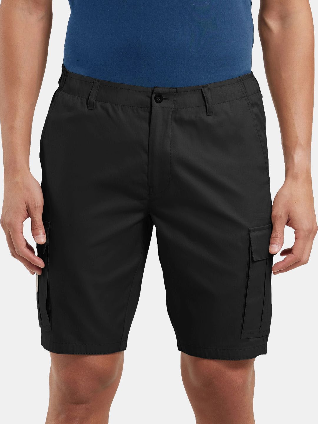 Jockey Super Combed Mercerised Cotton Woven Straight Fit Cargo Shorts - UM17-image-1