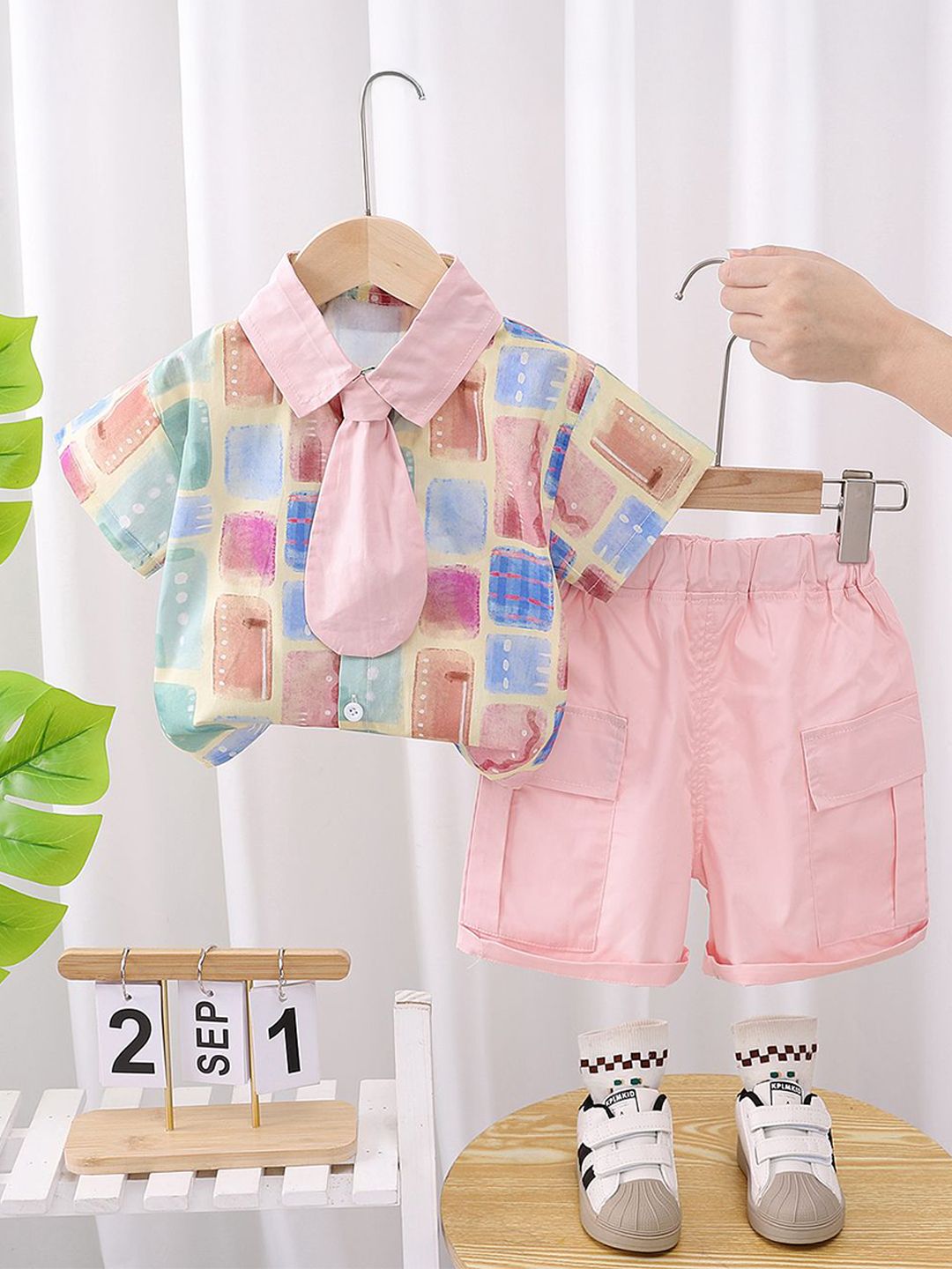 StyleCast x Revolte Boys Dyed Shirt with Shorts-picture-37