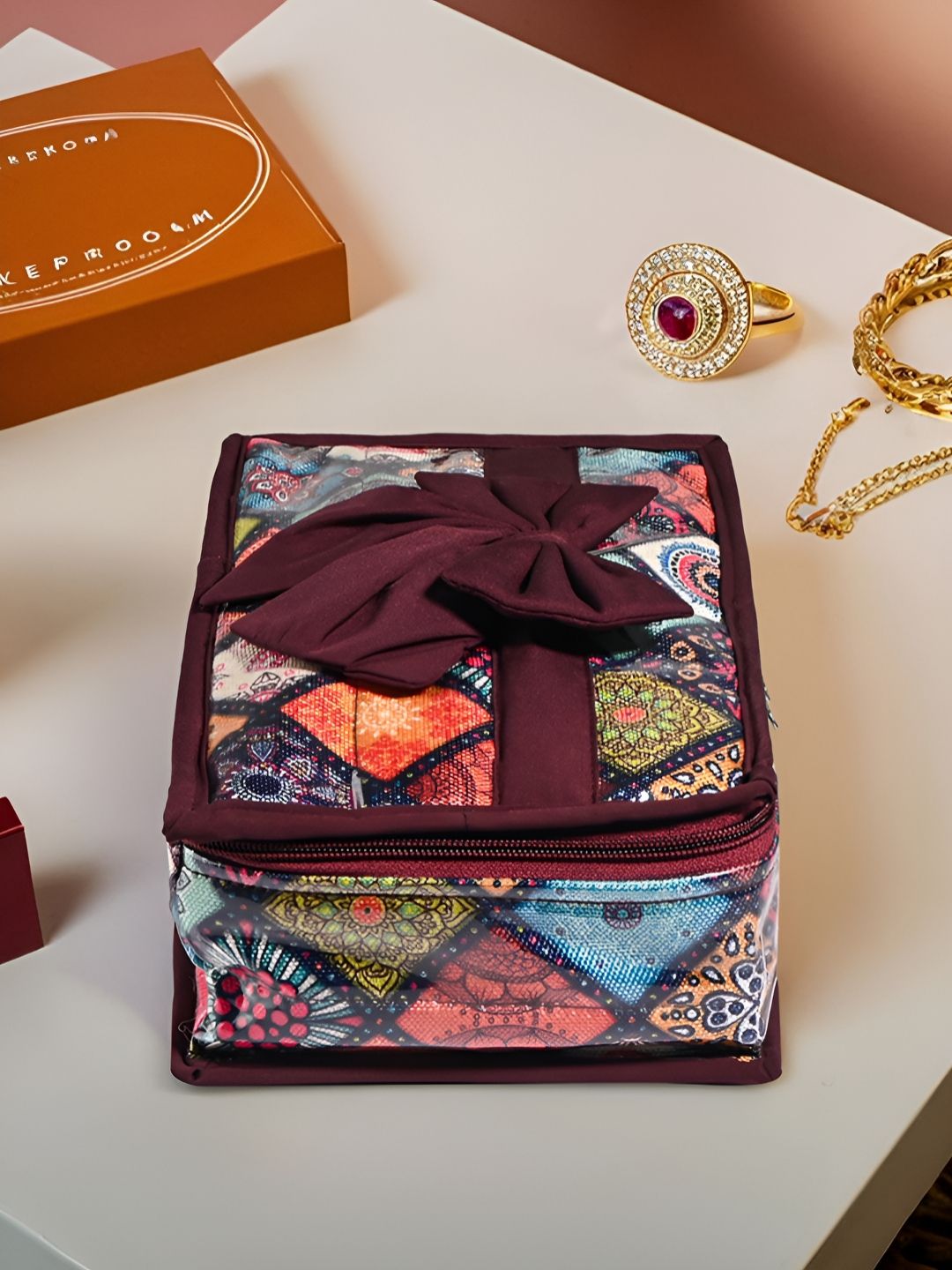 Aura Maroon Set of 1 Regular Jewellery Organiser Organisers-picture-25