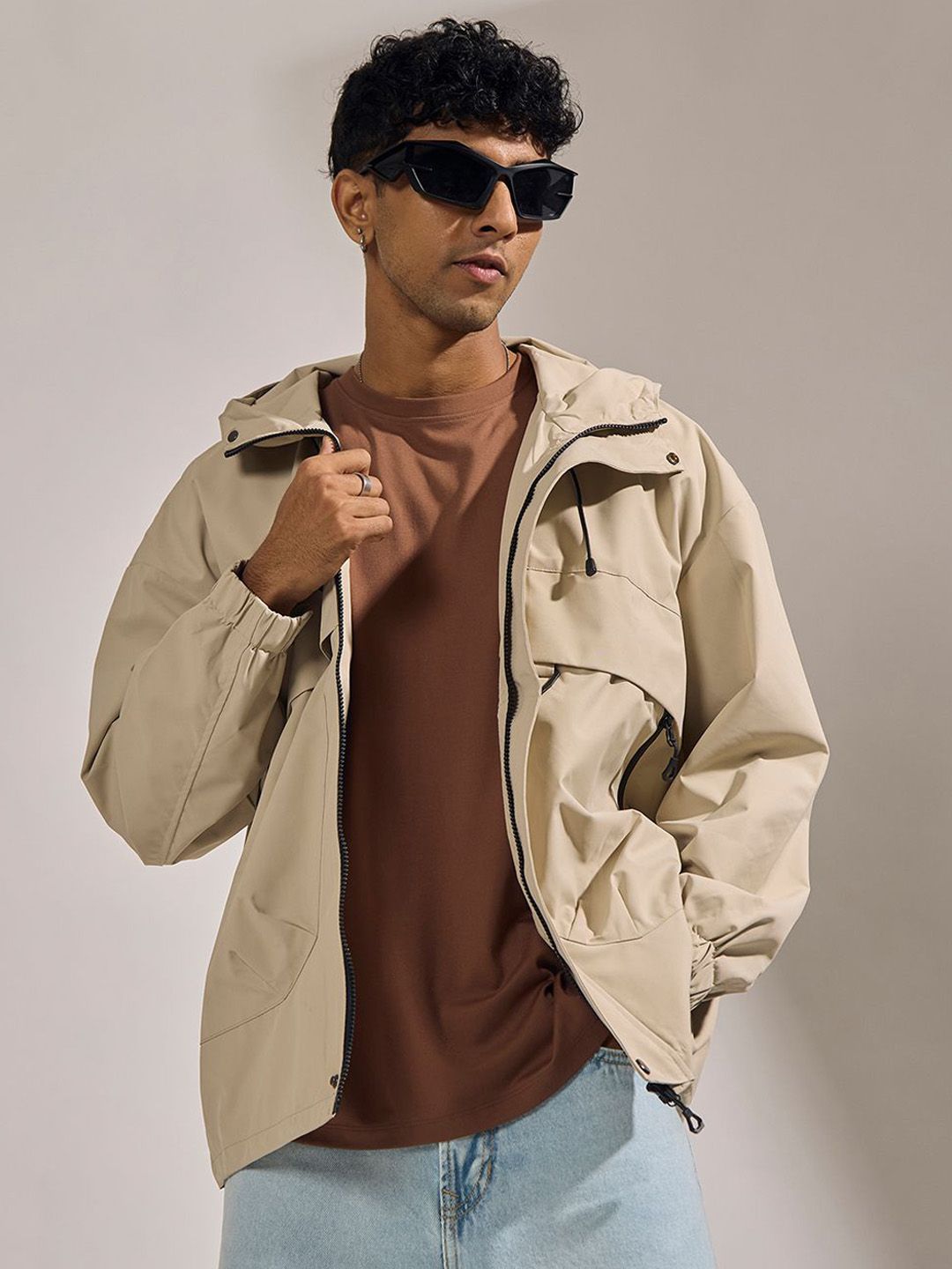 Espanshe Men Solid Hooded Sporty Jacket-picture-11