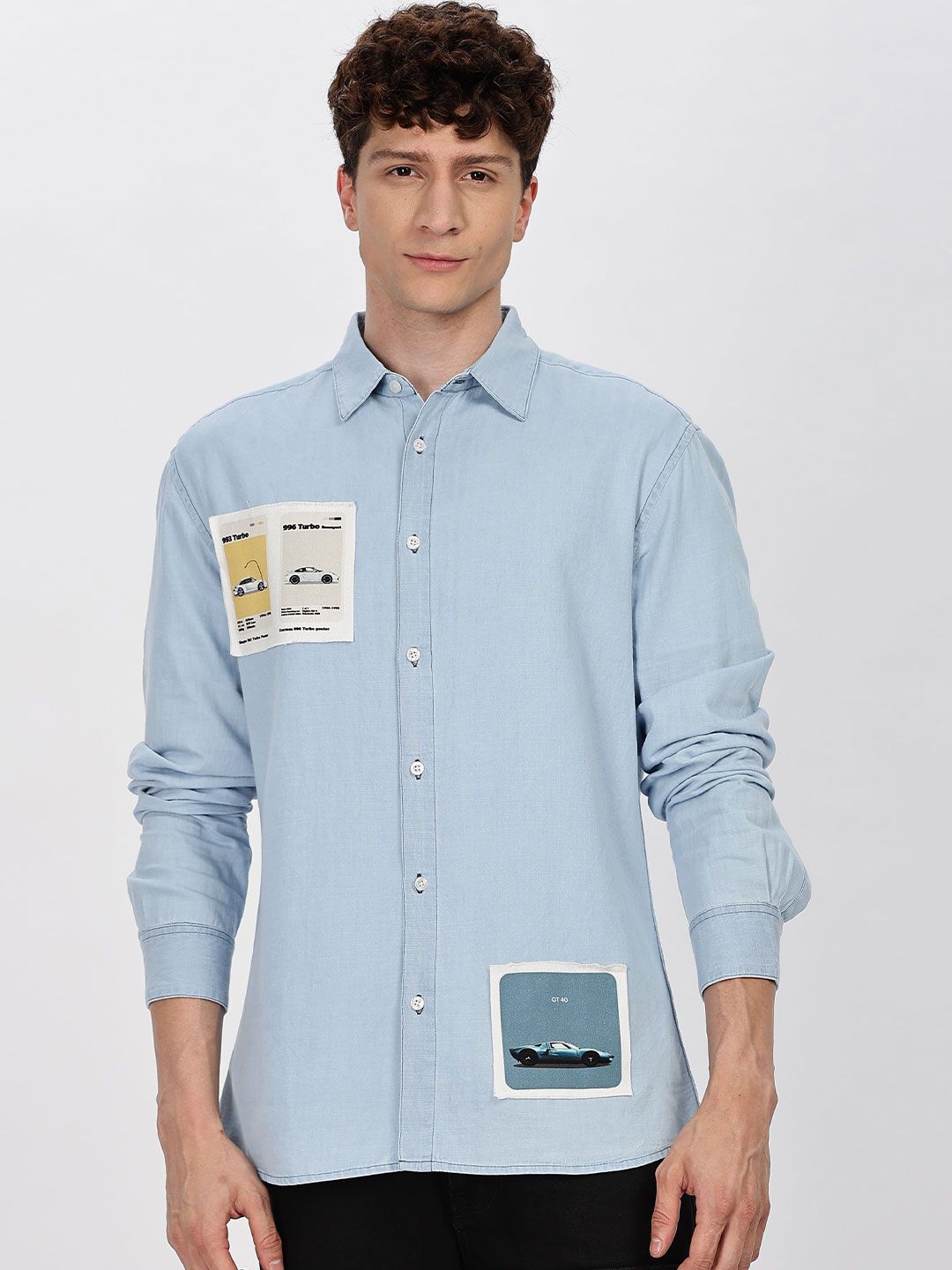 Eszett Men Solid Spread Collar Casual Shirt-picture-18
