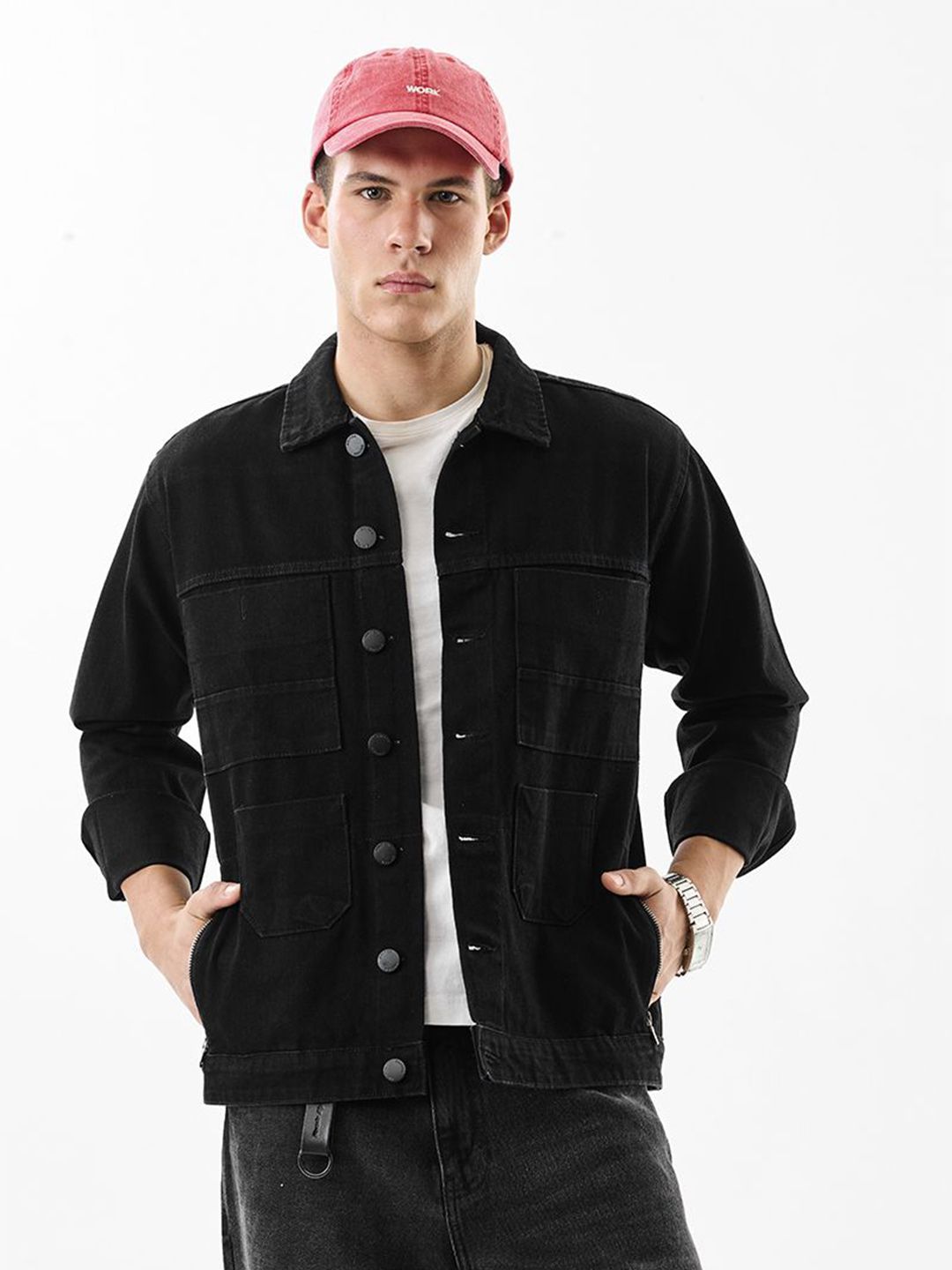 Snitch Men Black Denim Jacket-picture-25