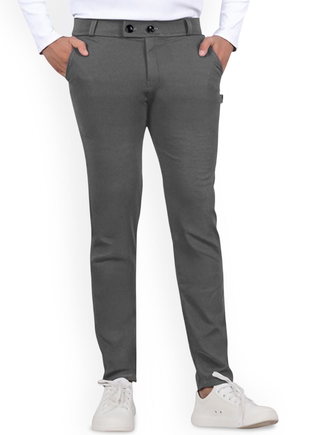 Septem Men Mid-Rise Regular Fit Formal Trousers-picture-27