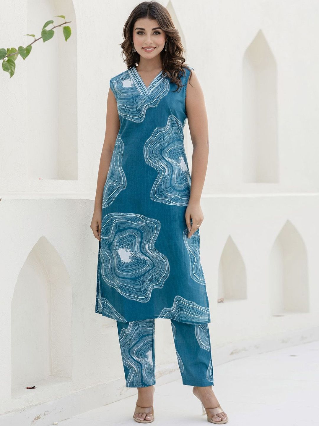 Kohsh Women Printed Cotton Co-ord Set