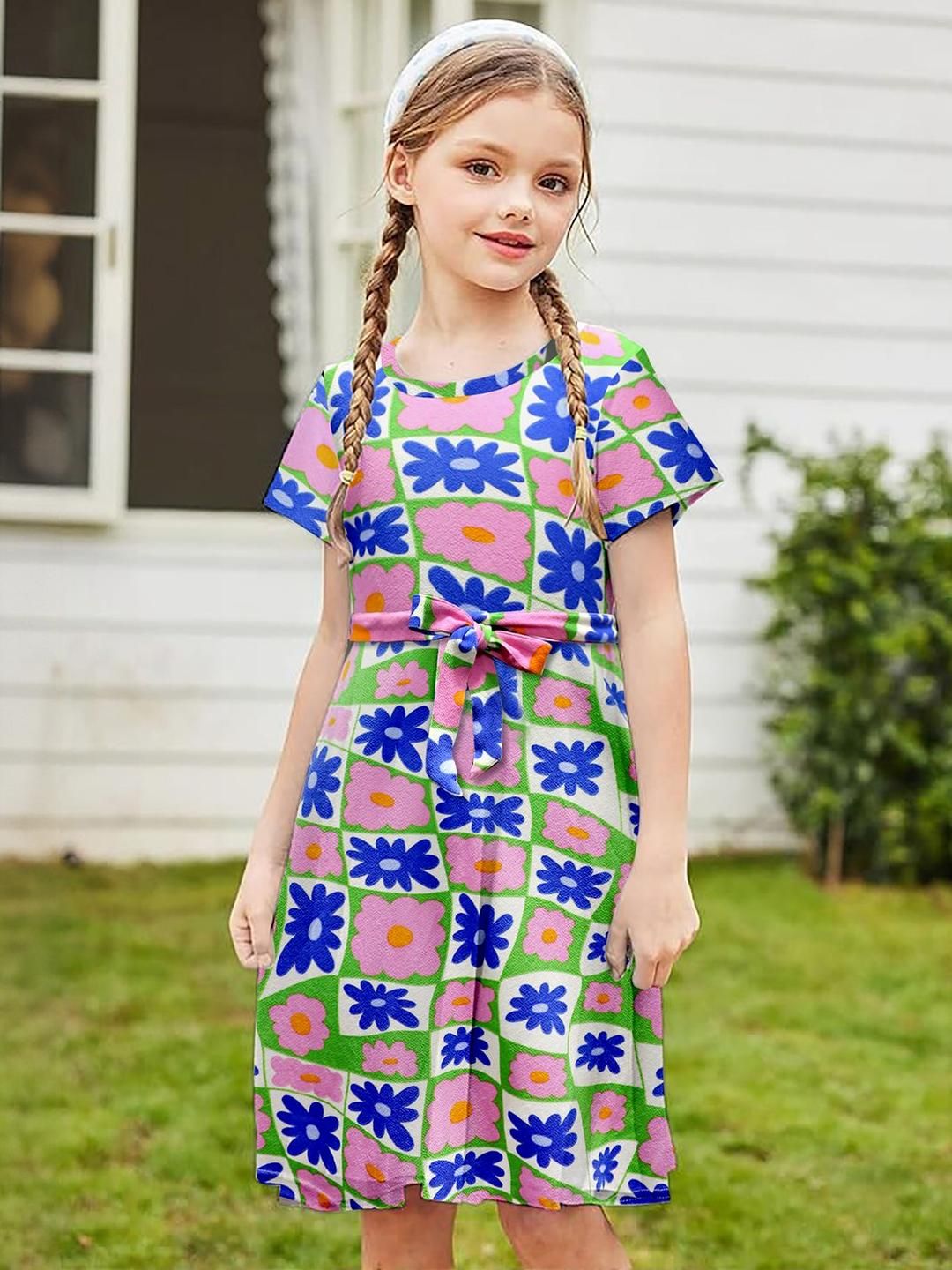 YK Floral Print Fit & Flare Dress-picture-21