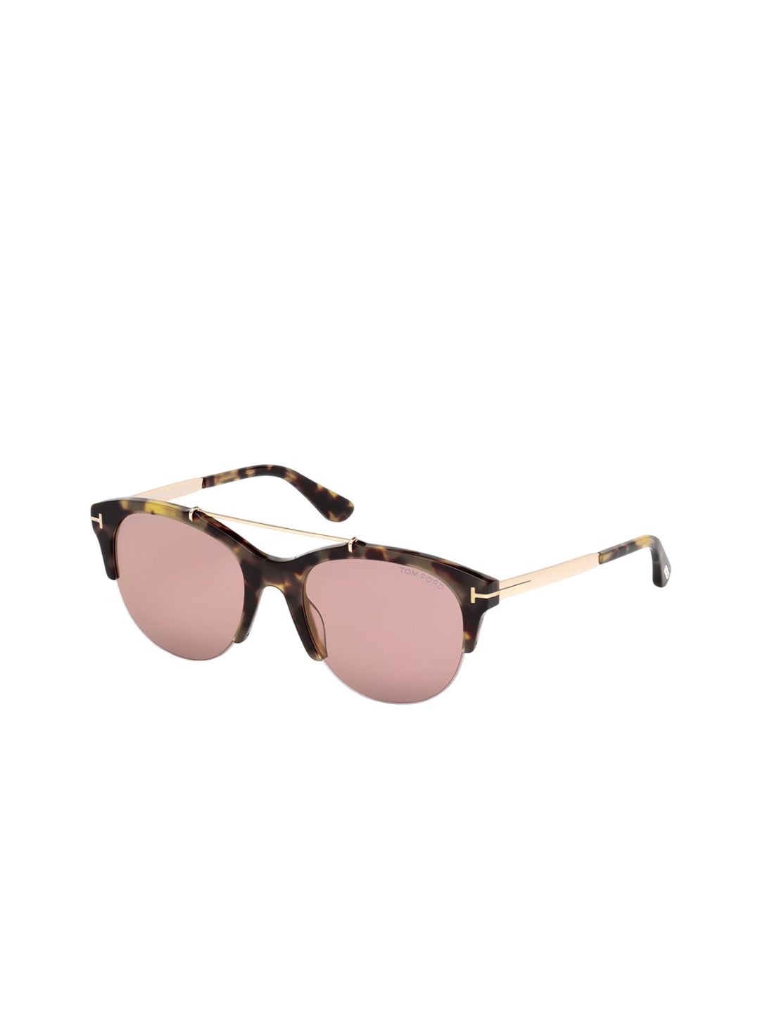 Tom Ford Women Half Rim UV Protected Round Sunglasses FT0517 55 56Z--image-29