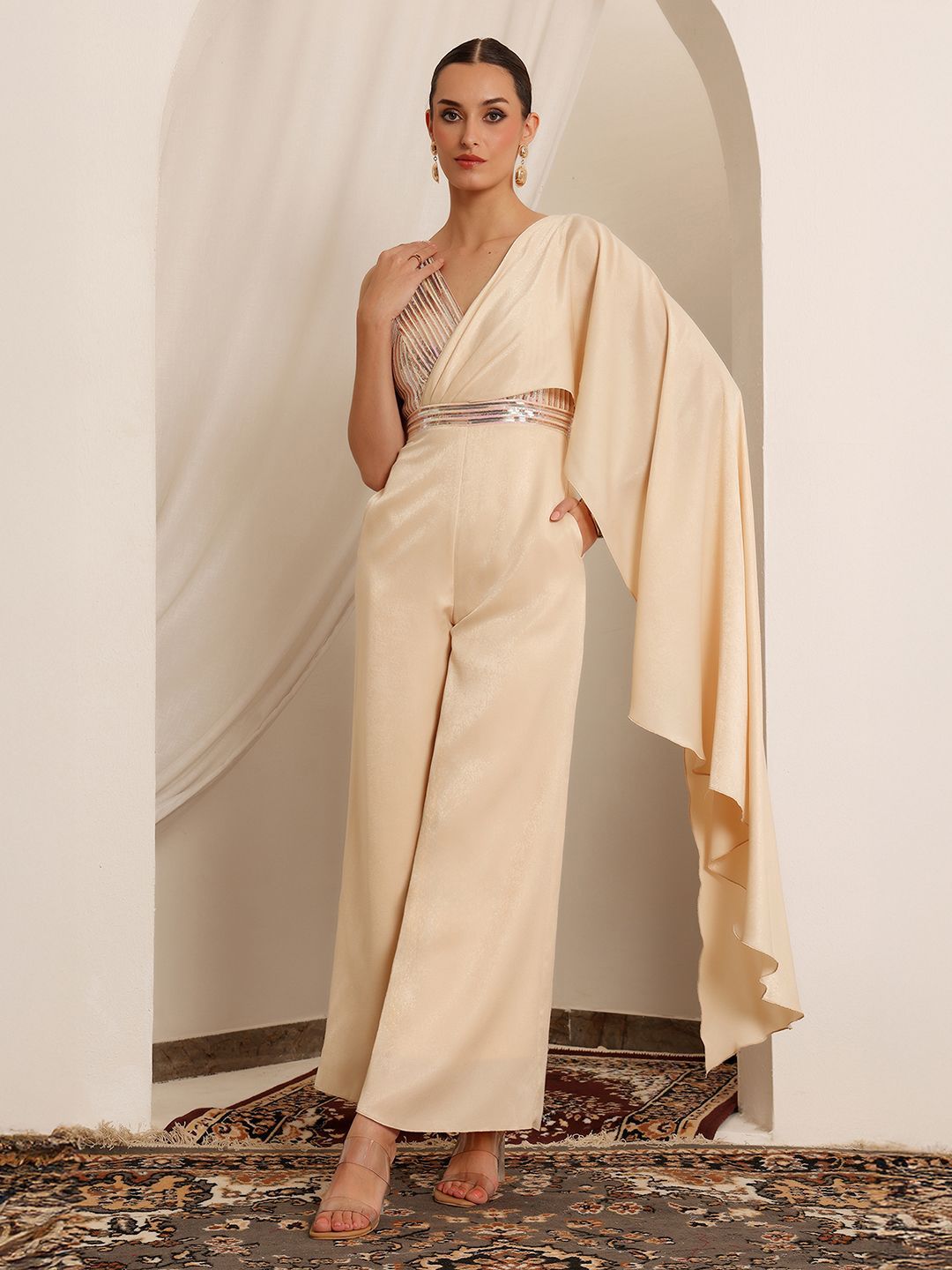 Miss Chase Women Culotte Jumpsuit with Embellished-picture-34