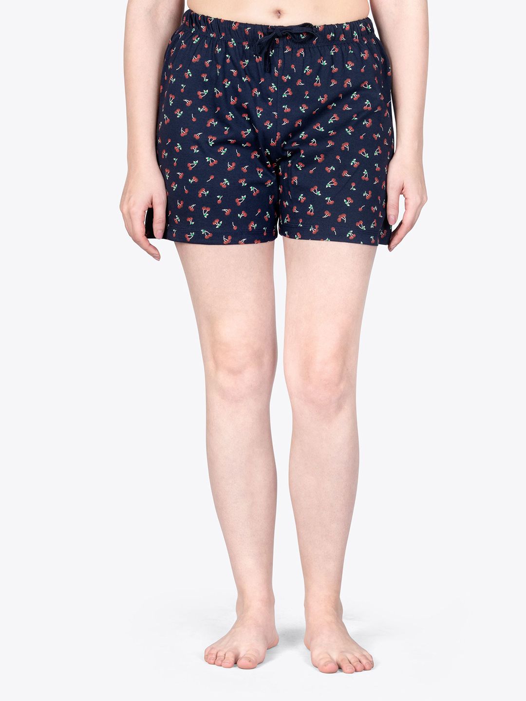 ariel Women Printed Mid-Rise Pure Cotton Lounge Shorts-image-12