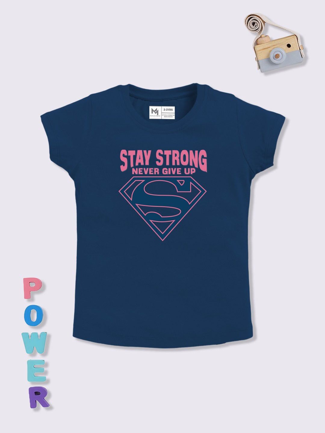 YK X Minute Mirth Girls Supergirl Printed Pure Cotton T-shirt-picture-42