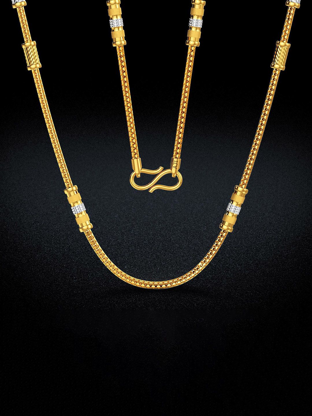 Joyalukkas Textured Charm Gold Snake Chain-image-2