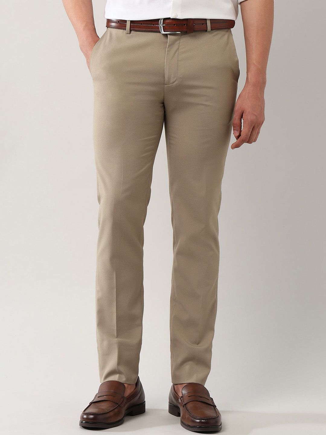 Arrow Men Slim Fit Mid-Rise Formal Trousers-picture-45
