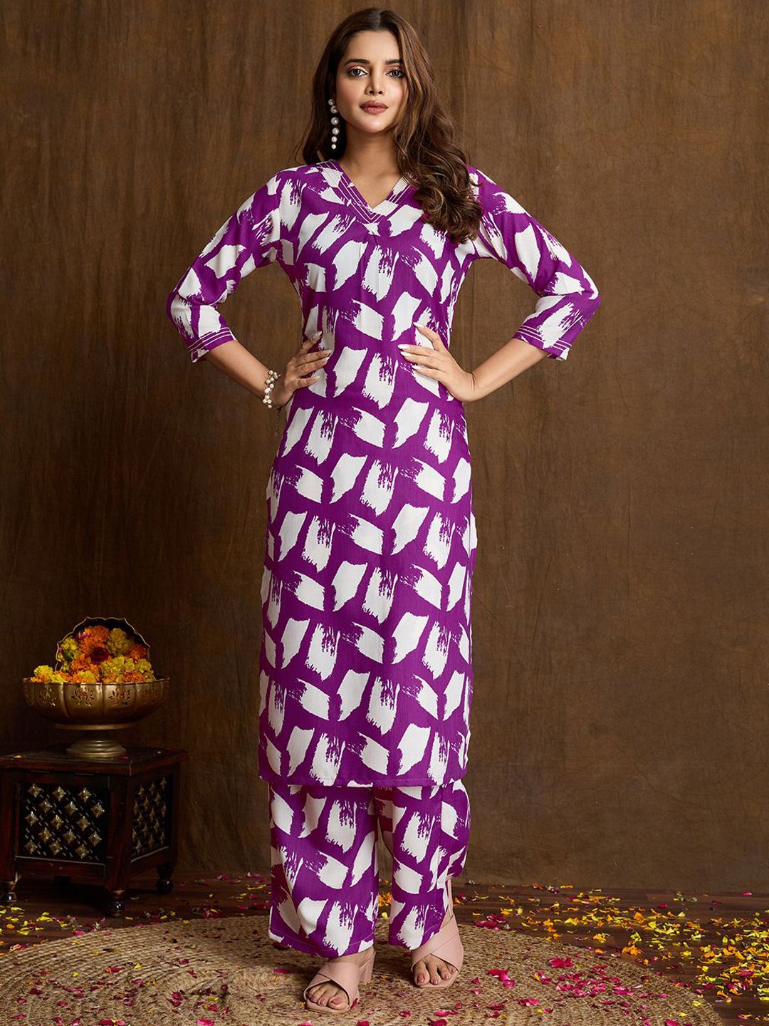 Women Basket Women Printed Pure Cotton Kurta with Trouser