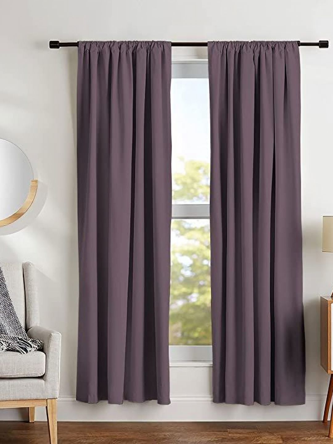 Parda Online Purple 2 Pcs Black Out Long Door Curtain-image-38