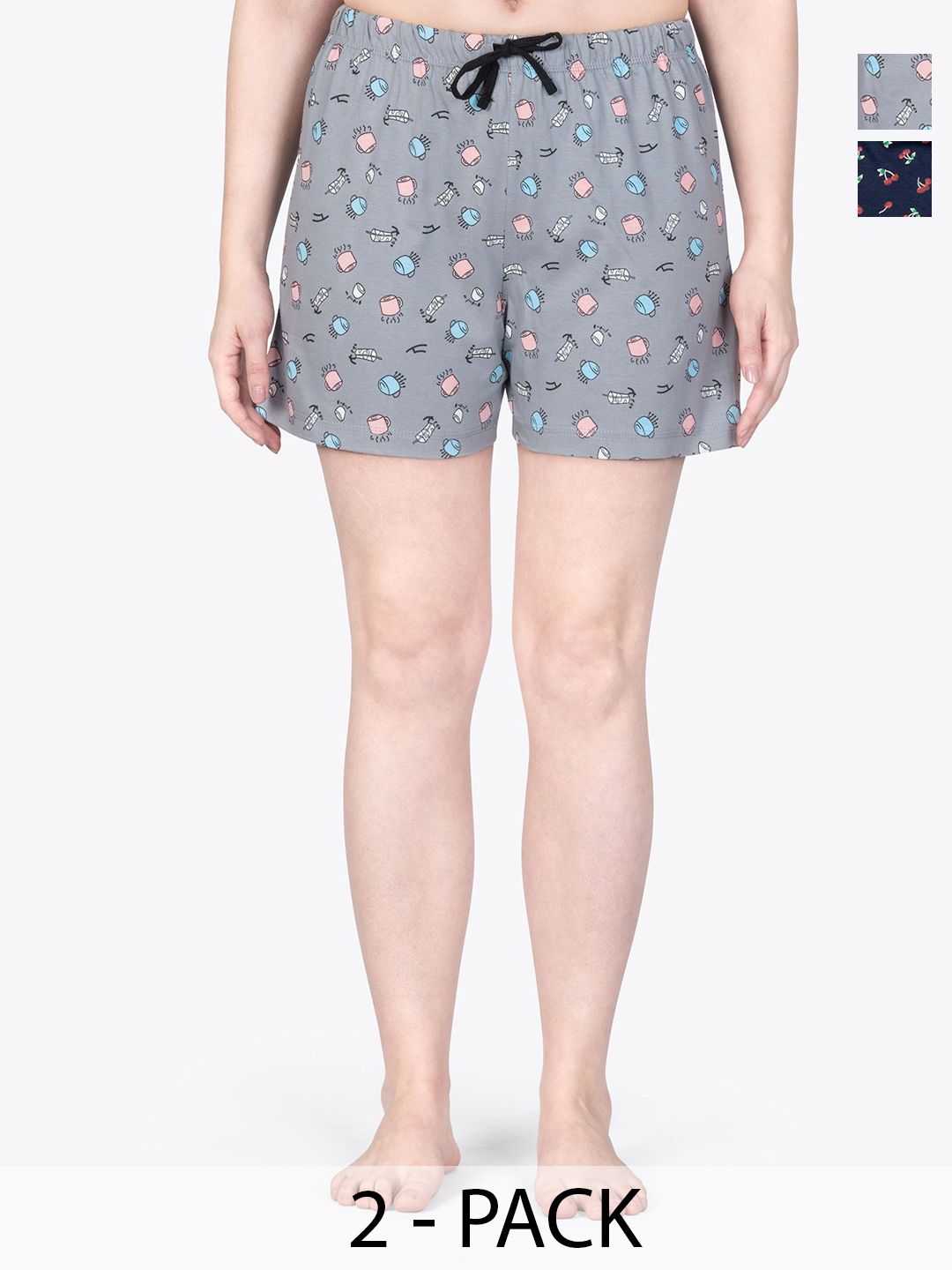 ariel Women 2 Printed Lounge Shorts-image-6