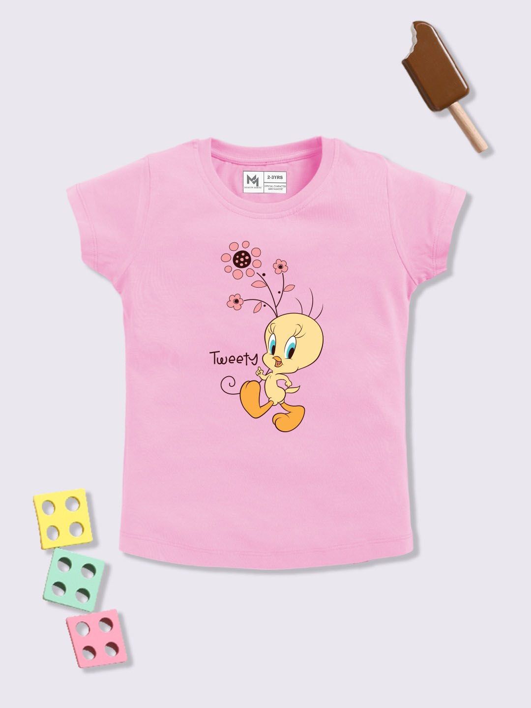 YK X Minute Mirth Girls Tweety Printed Pure Cotton T-shirt-picture-45