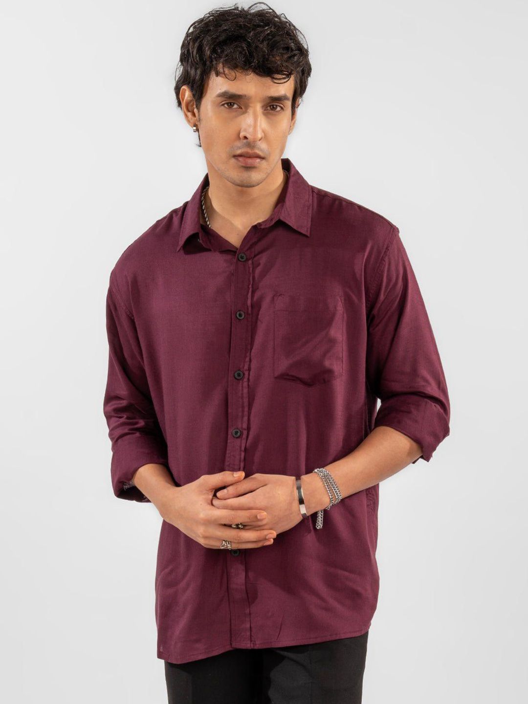 Eszett Spread Collar Casual Shirt-image-37
