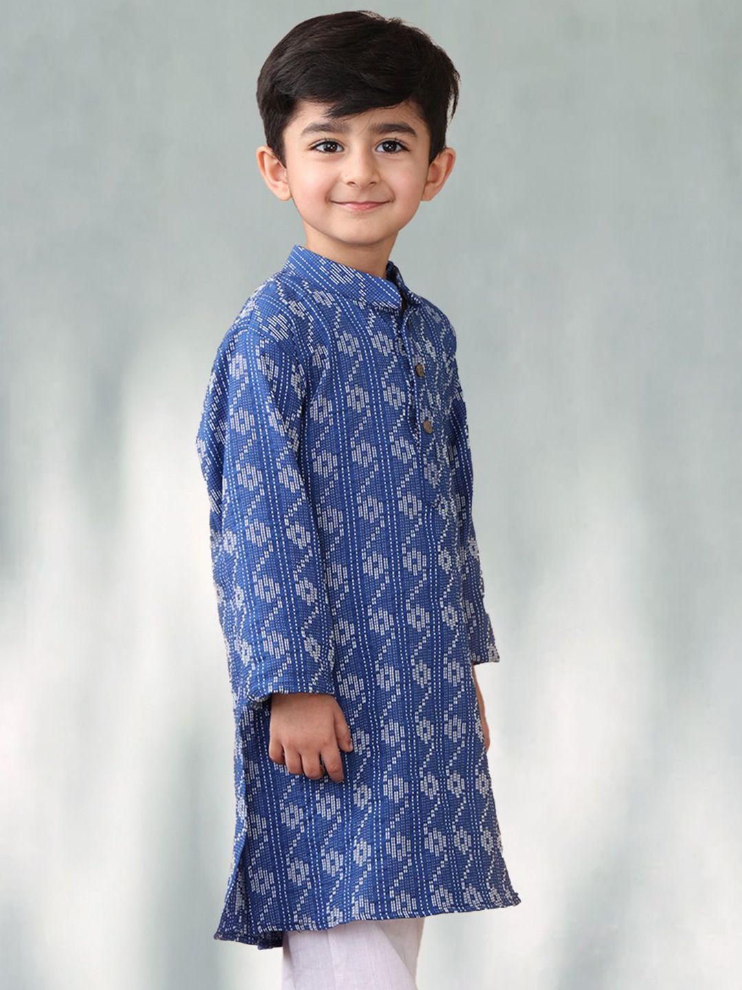 Sangria Boys Abstract Printed Cotton Straight Kurta-picture-20