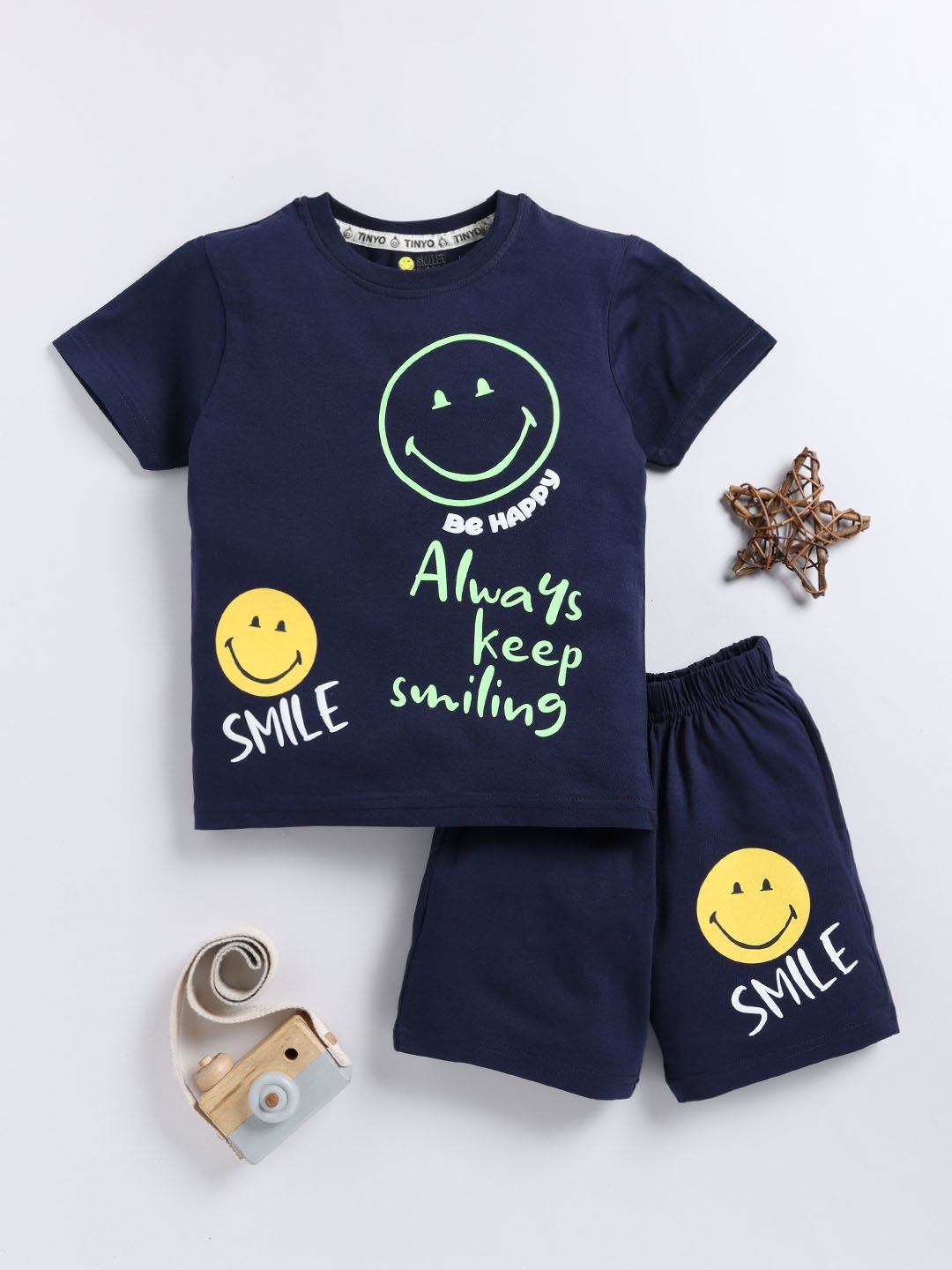 YK X Tinyo Boys Conversational Printed Pure Cotton Clothing Set-picture-11