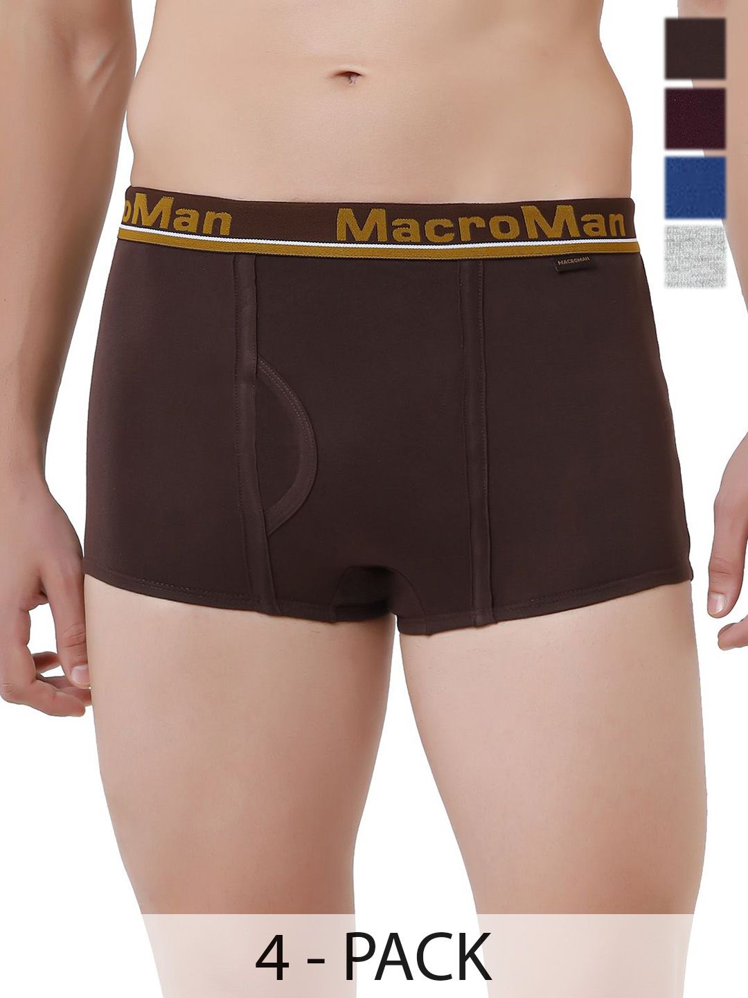 Macroman Pack Of 4 Assorted Short Trunk-picture-22