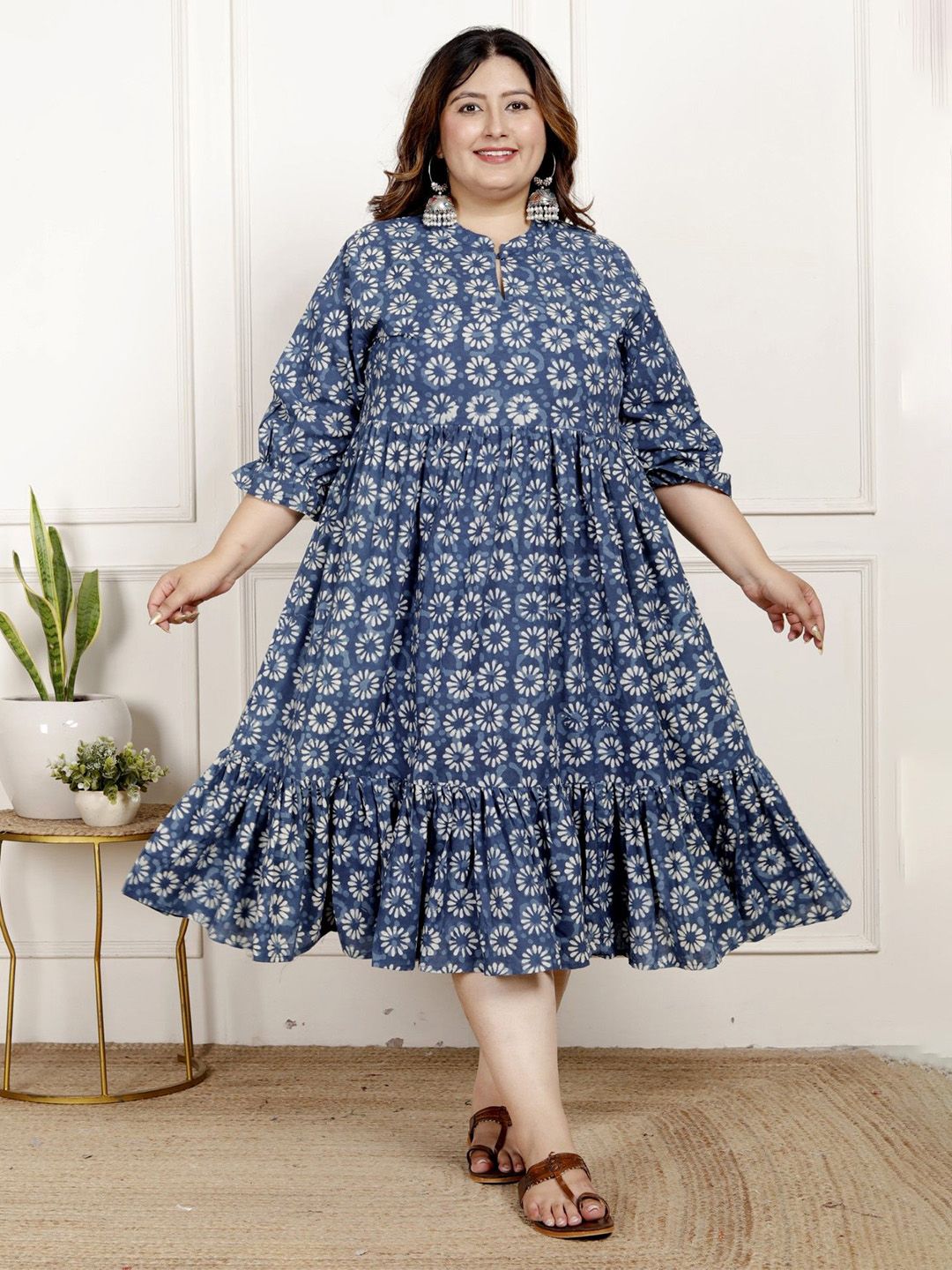 Swasti Women Ethnic Motifs Print Fit & Flare Maxi Dress-picture-27