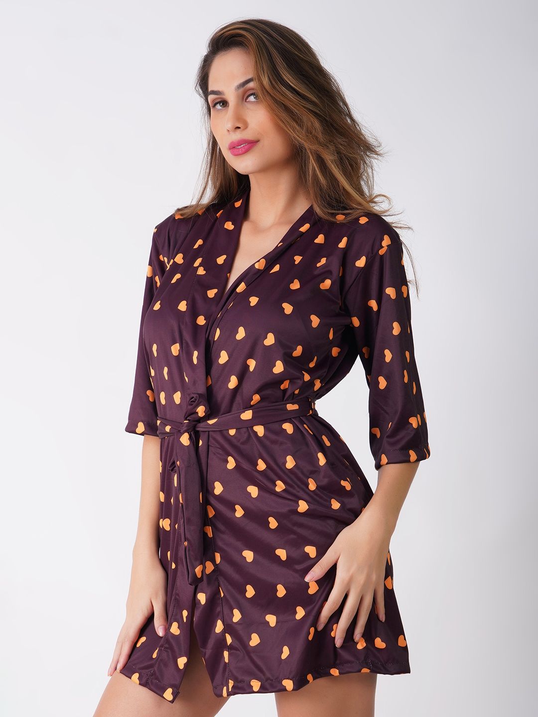 GuSo Shopee Women Brown Net Baby Dolls
