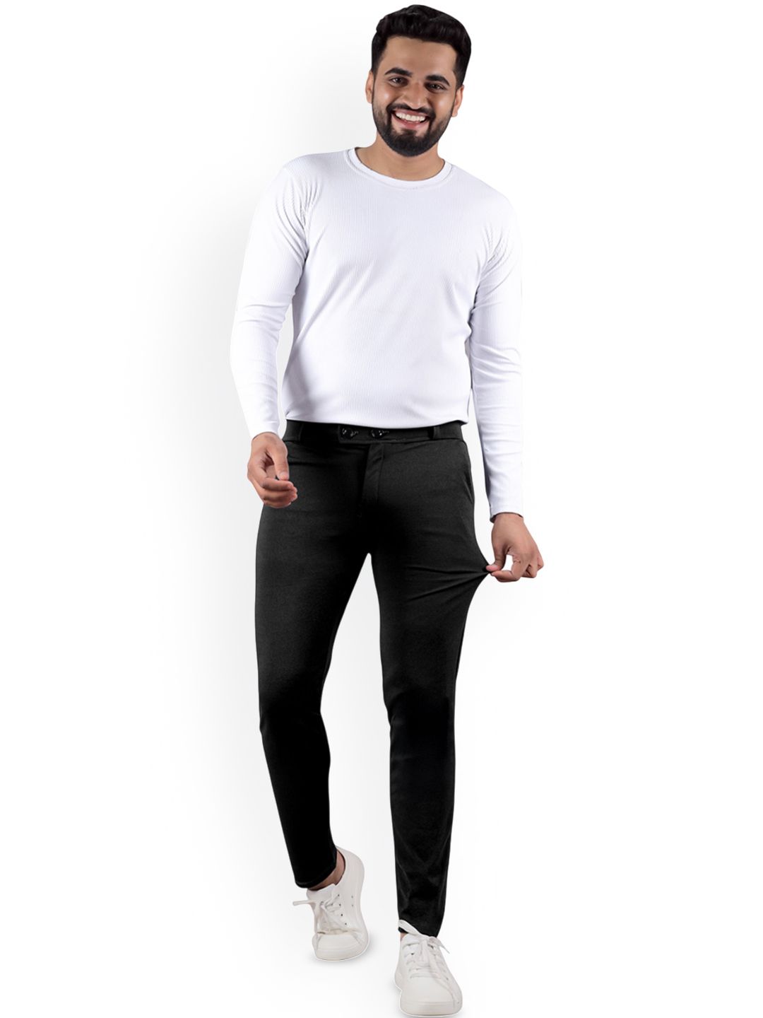 Septem Men Mid Rise Easy Wash Trousers-picture-28