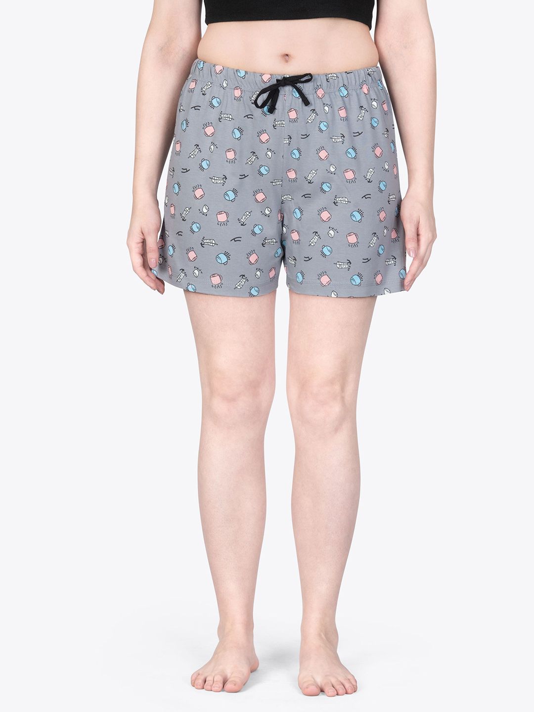ariel Women Printed Pure Cotton Lounge Shorts-picture-28